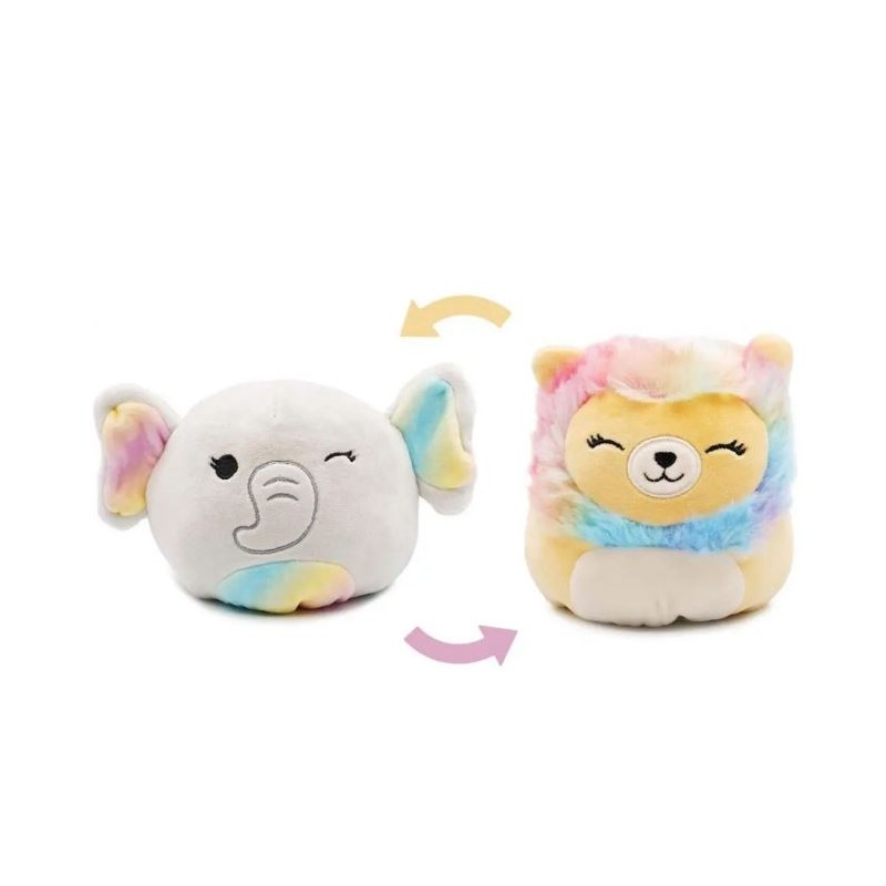 Squishmallows Peluche 2-in-1 Kellytoy Flip-a-Mallows Leonard E Cherish 12,7 Cm